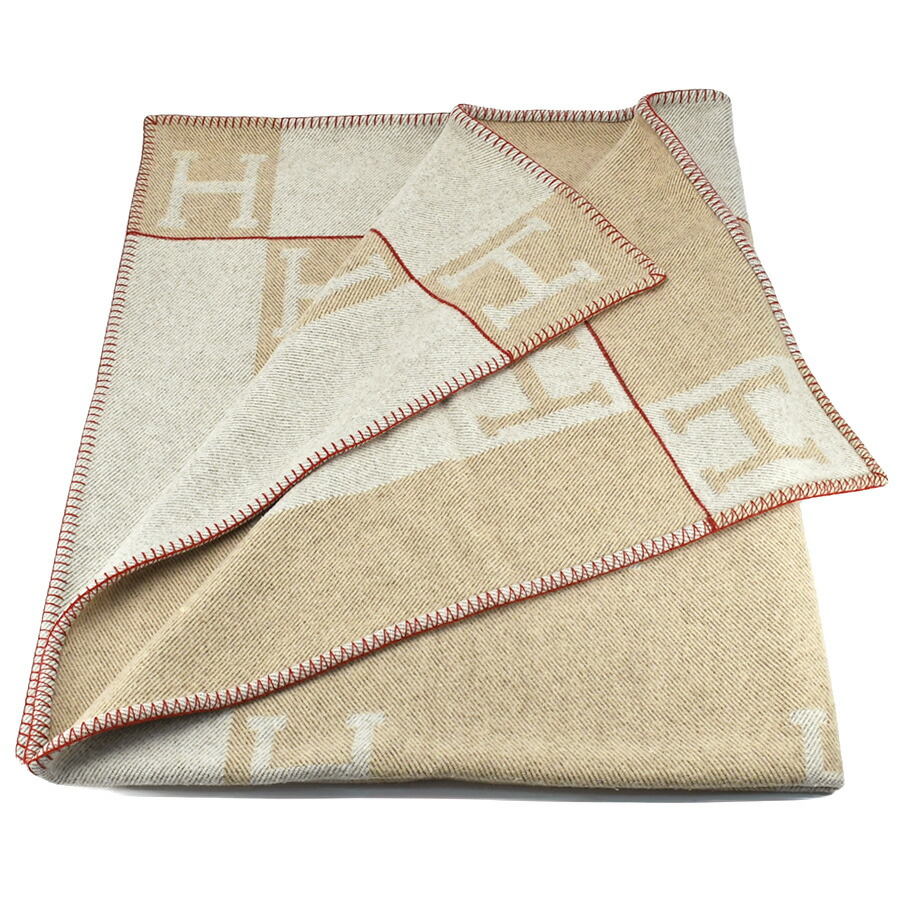 楽天市場】エルメス HERMES ブランケット 大判 Hロゴ ウール カシミヤ