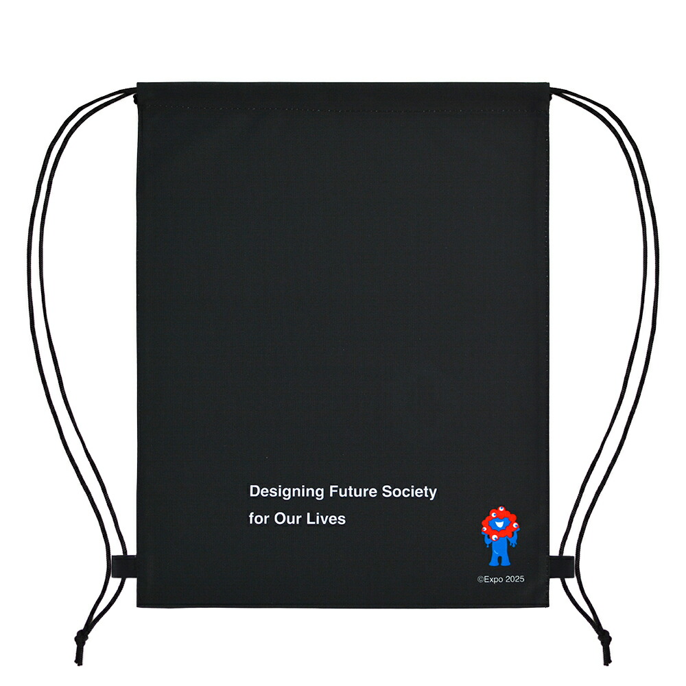 楽天市場】ナップザック ロゴマーク ミャクミャク 黒 2025大阪・関西