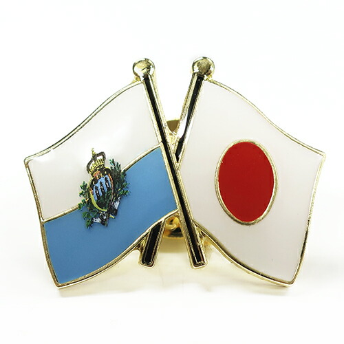 楽天市場】TOSPA ピンバッジ2ヶ国友好 日本国旗 サンマリノ国旗 約20