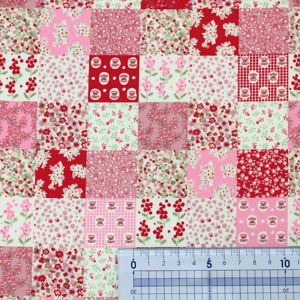 楽天市場】【10cm単位価格】 ミニ パッチワーク風 小花 ブロード 綿100