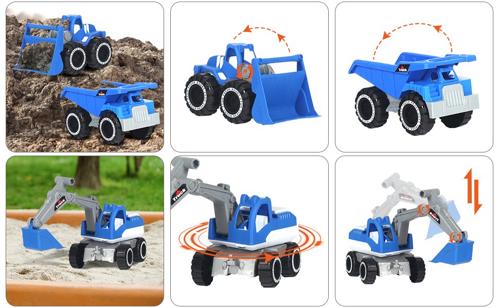 楽天市場】ショベルカー 建設車両 セット ブルドーザー ダンプトラック