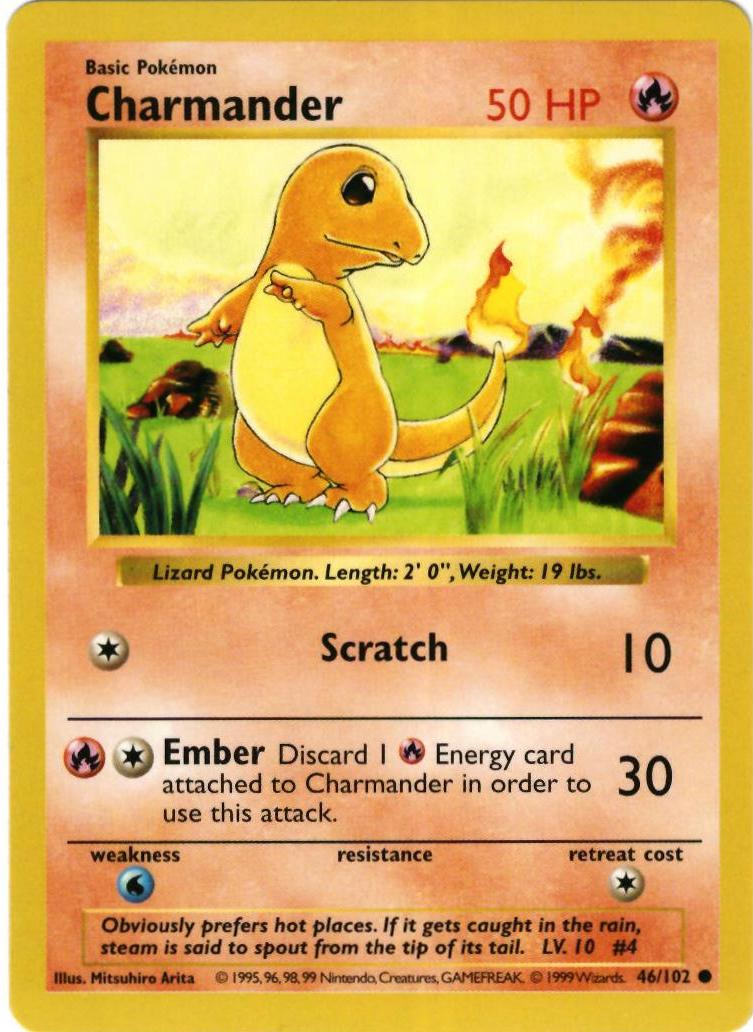 楽天市場】ポケモンカード ヒトカゲ 英語版 (シャドーレス) 46/102 C