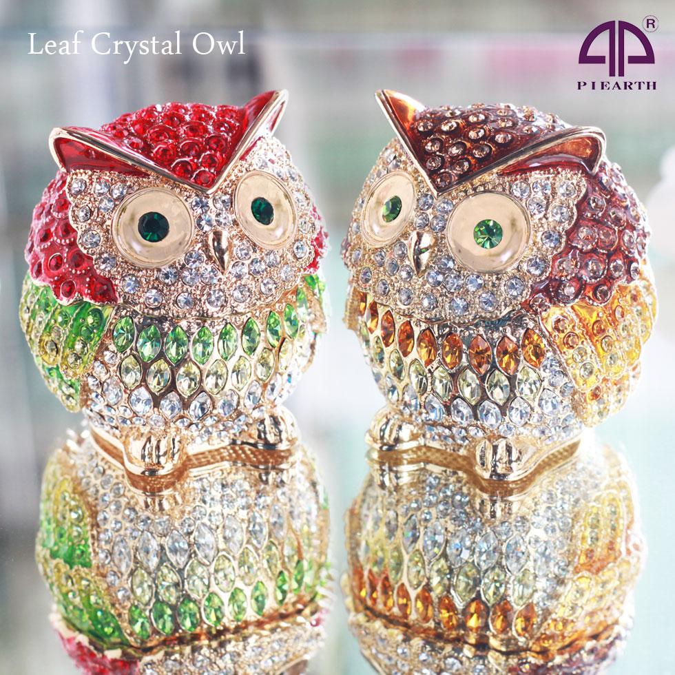 楽天市場】【正規品】 ジュエリーボックス リーフクリスタルオウル