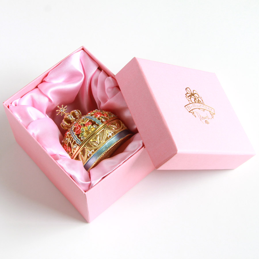 楽天市場】＜ローズクラウン ジュエリーボックス＞バラ 薔薇 王冠 誕生