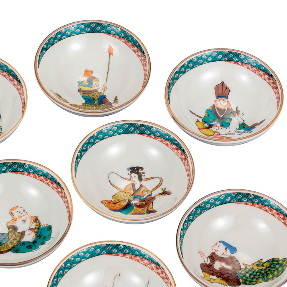 楽天市場】九谷焼 組盃 七福神 ＜送料無料＞和食器 盃 ぐい呑み