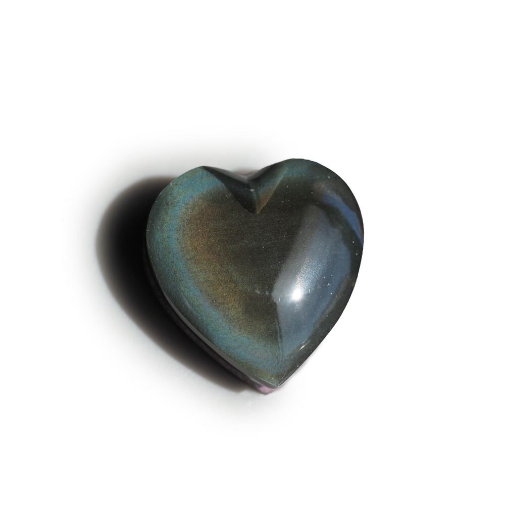 楽天市場】レインボーオブシディアン ハートの通販