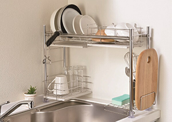 楽天市場】KAWAKI水切りラック シンク渡式タイプ（日本製