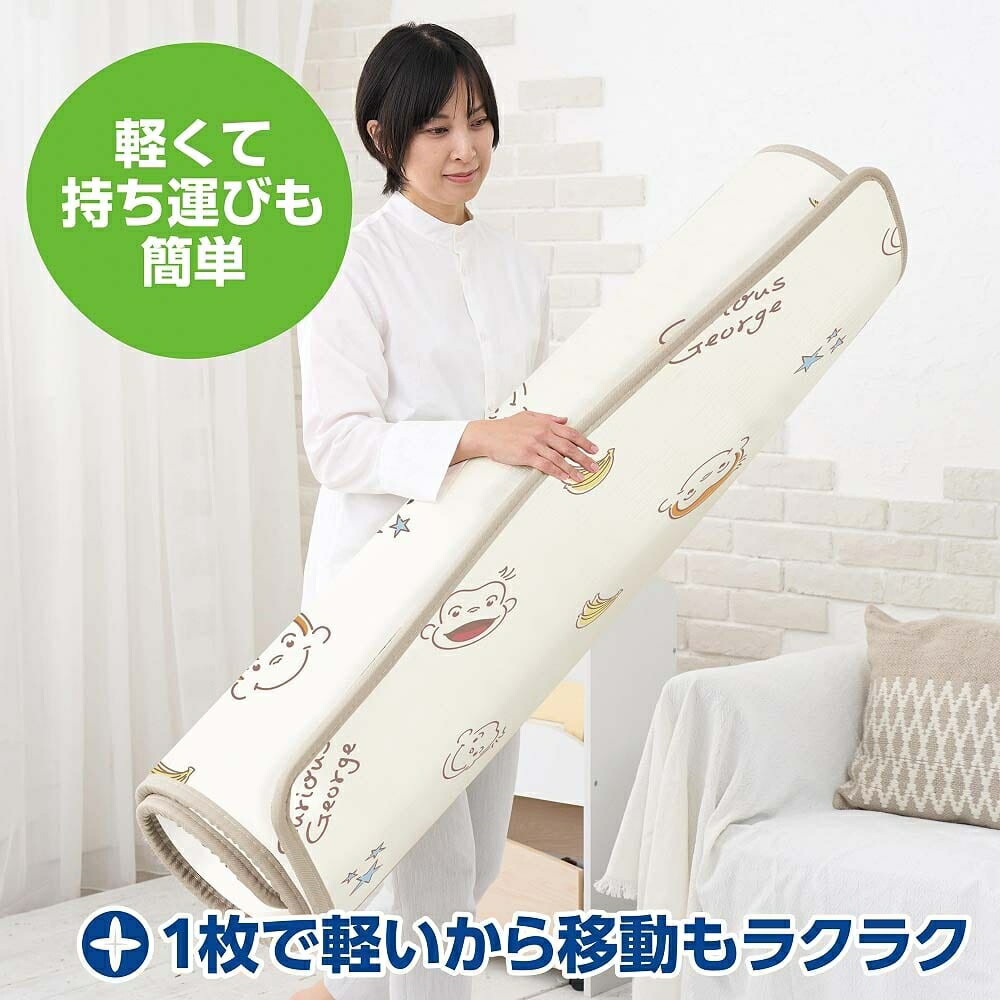 楽天市場】オリジナル 両面使えるマット おさるのジョージ 【フロア