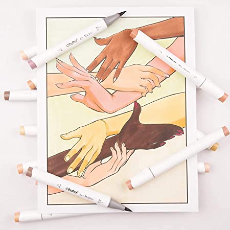 楽天市場】Ohuhu マーカーペン 筆タイプ 肌色系 24色 筆 細字 イラスト