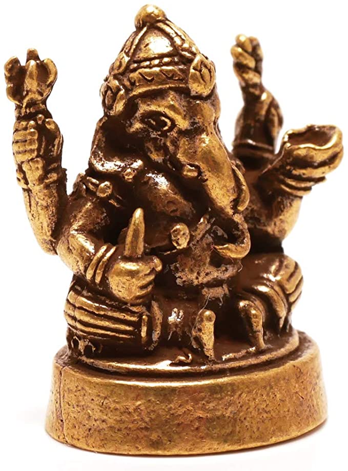 楽天市場】開運 ガネーシャ 真鍮製 置物 タイ 王国 製 お守り : スリー
