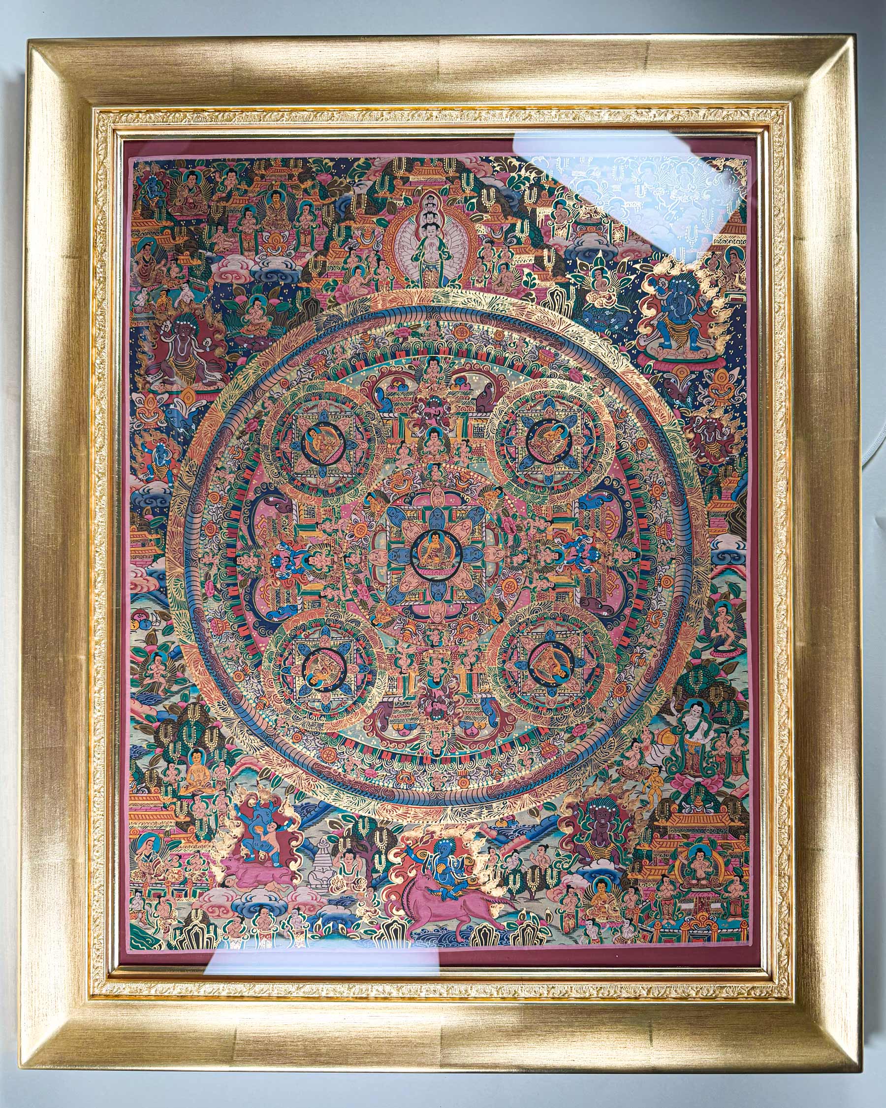 楽天市場】曼荼羅 マンダラ 額 63センチ×51センチ×5センチ タンカ 掛軸