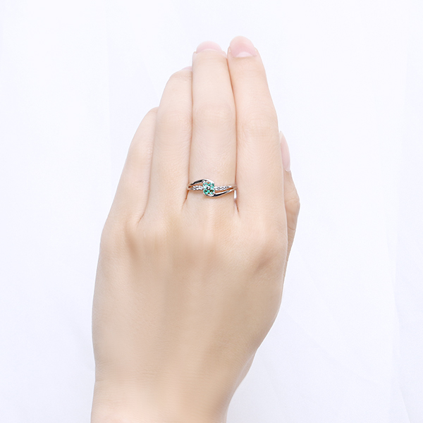 楽天市場】K10ホワイトゴールドエメラルドリング : ジュエリーツツミ