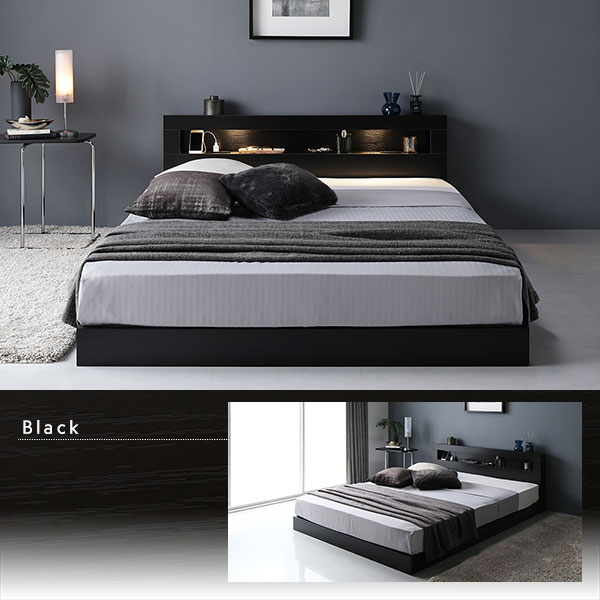 楽天市場】ベッド ダブル ベッドフレームのみ ストーングレー 低床