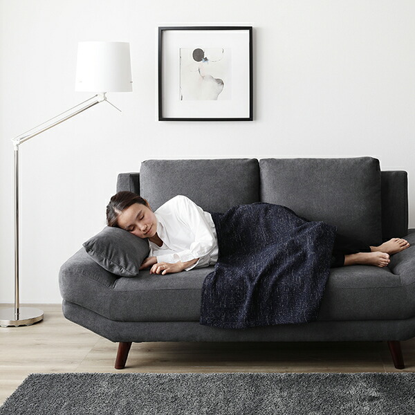 楽天市場】アームレスソファ ライトグレー 2人掛け 170cm幅 ソファ