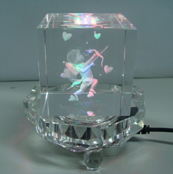 楽天市場】クリスタル 置物 3D オブジェ 天使 キューピット インテリア