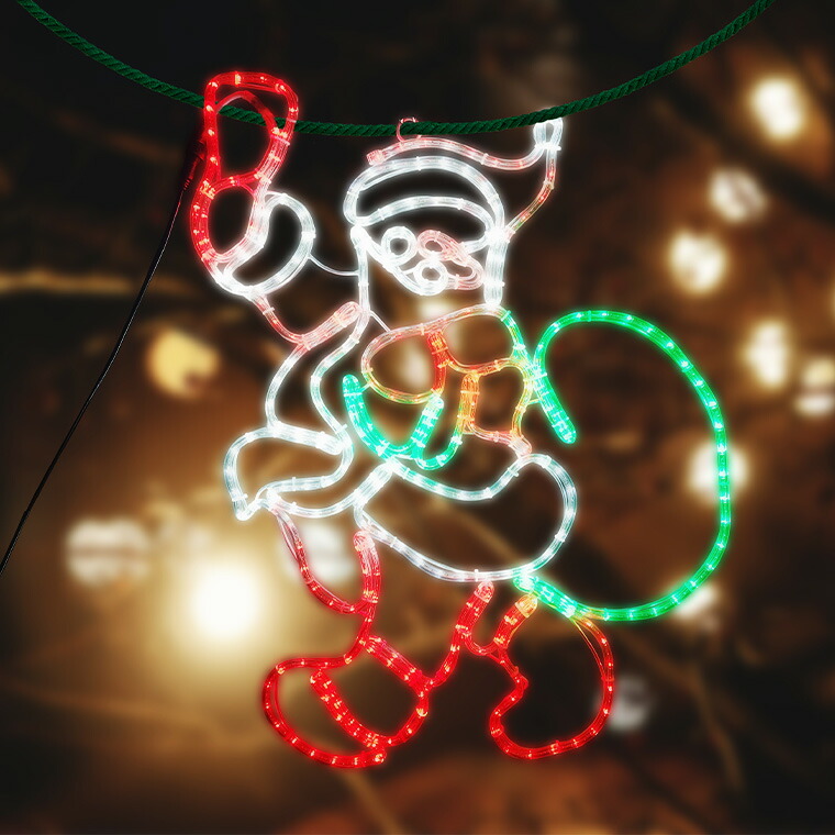 楽天市場】イルミネーション 屋外用 モチーフライト サンタクロース