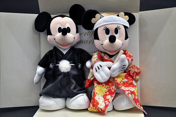 楽天市場】ディズニーキャラクターウェディングぬいぐるみミッキー