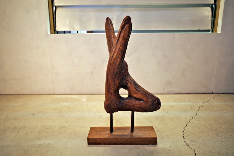 楽天市場】フランスより入荷 オブジェ ウッド 木製 台座付き 流木