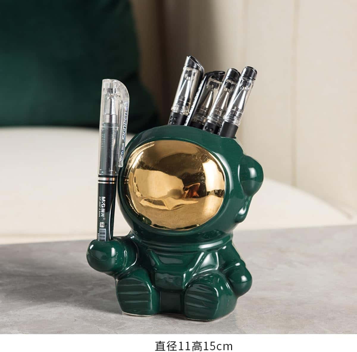 楽天市場】宇宙飛行士 ペン立て 大容量 卓上スタンド 卓上収納 面白い