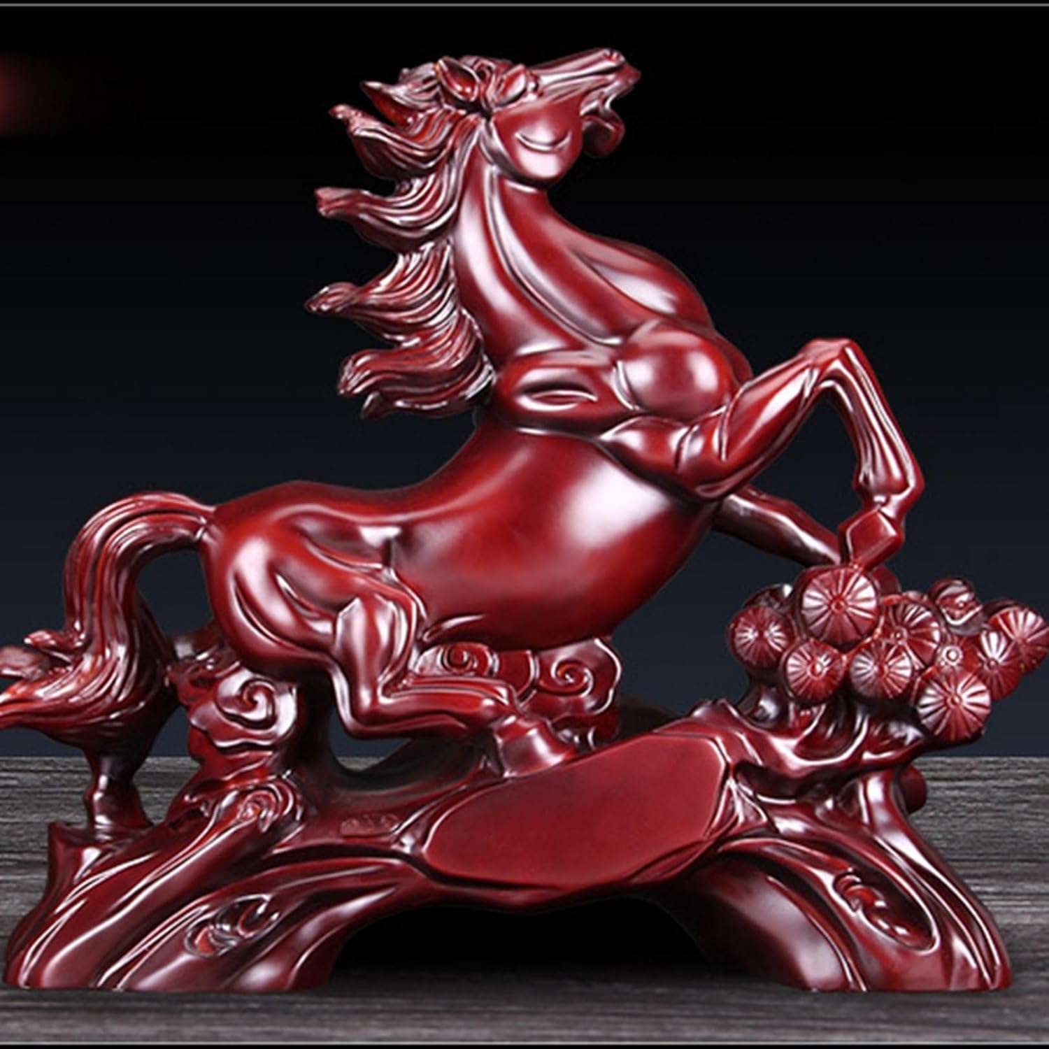 楽天市場】樹脂製 干支 馬 置物 オブジェ 風水グッズ 玄関飾り 開運