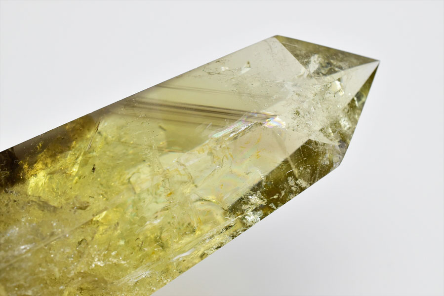 楽天市場】シトリン ポイント レインボー ファントム 六角柱ブラジル産