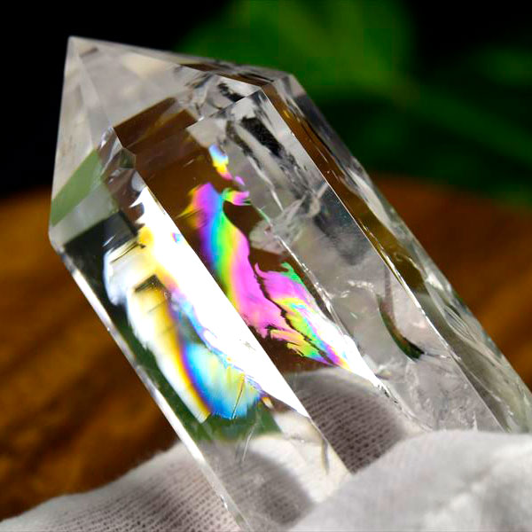 楽天市場】虹入り レインボー 水晶 ポイント 六角柱【約87.8g