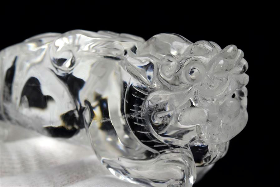 楽天市場】◇蓄財・招財◇ 天然 水晶 貔貅 ヒキュウ 彫刻 置物◇高品質