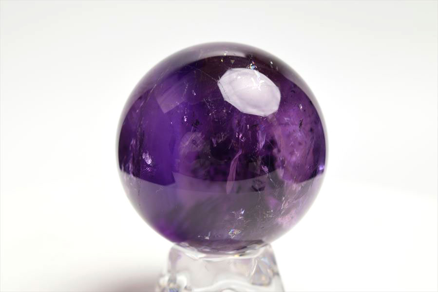 楽天市場】アメジスト ファントム EXグレード 丸玉 【約49.3mm】台座