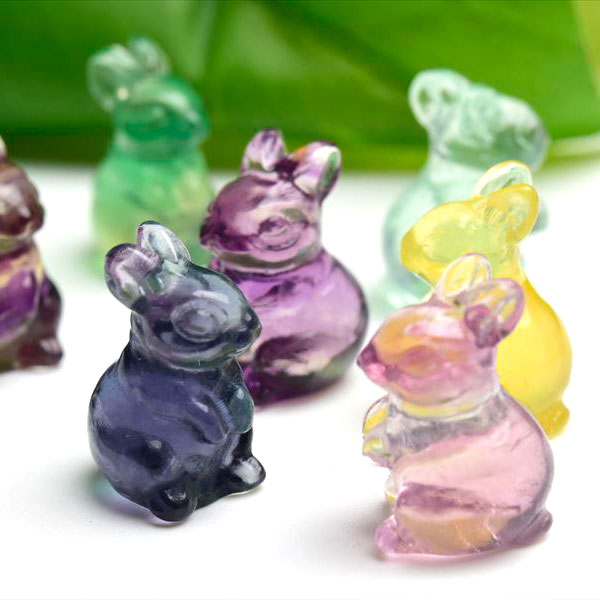 楽天市場】フローライト うさぎ 彫刻 置物 ミニチュアサイズ 種類お