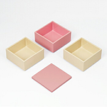 楽天市場】バイカラーミニ三段重箱【Sサイズ】 ピンク ホワイト 白