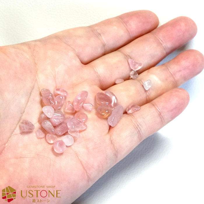 楽天市場】ローズクオーツ さざれ ディープローズクォーツ AAA 100g