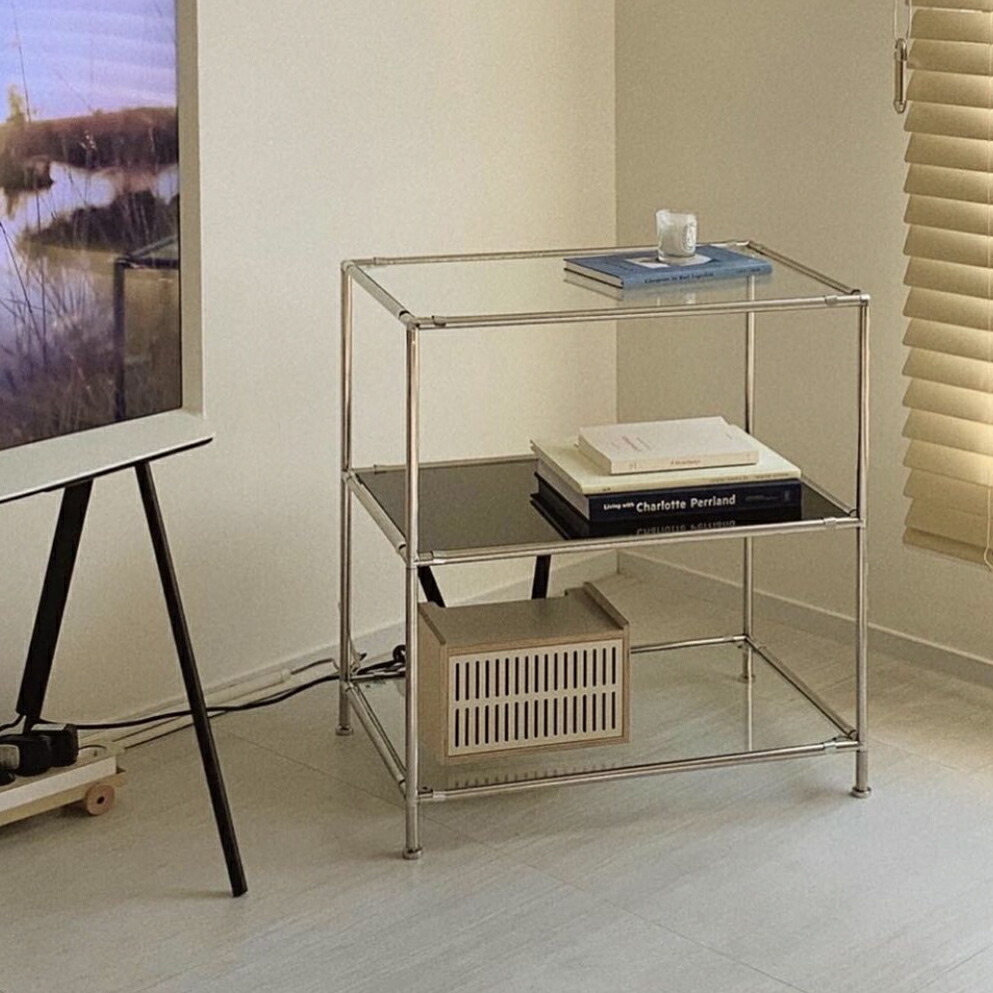 楽天市場】O'gre オグレ ステンレスモジュール家具3段棚 韓国