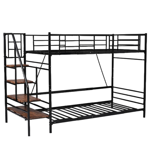 楽天市場】ロフトベッド 階段付き 二段ベッド シングル 2段ベッド