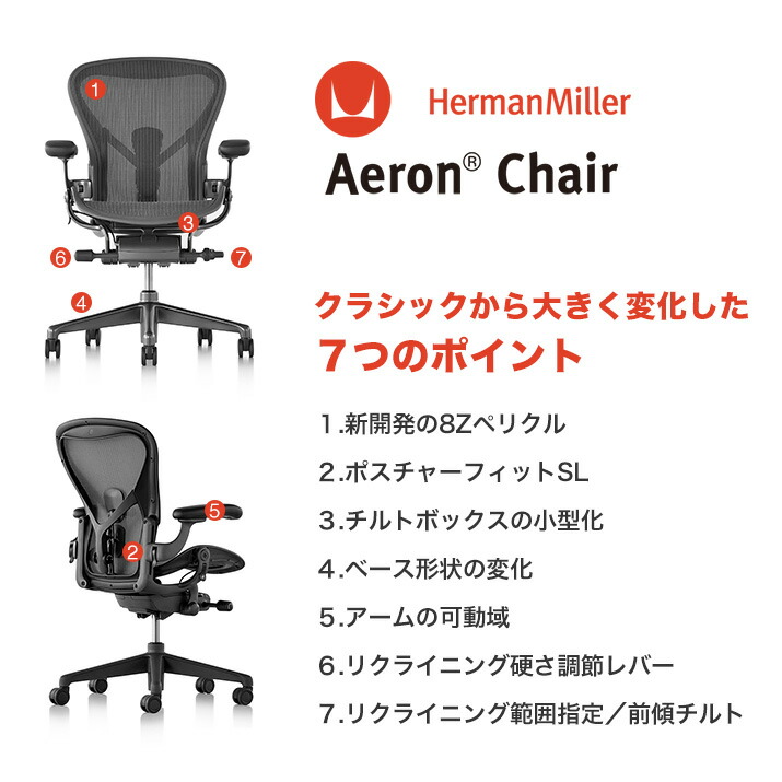 楽天市場】【在庫有/短納期/当店限定レビュー特典】アーロンチェア リ