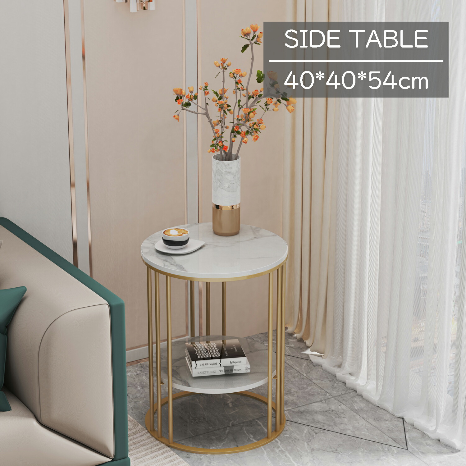 楽天市場】FATIVO サイドテーブル 大理石 ソファーサイドテーブル