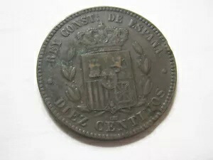 楽天市場】1878 年 10 10 センティモス スペイン 10 ディエス