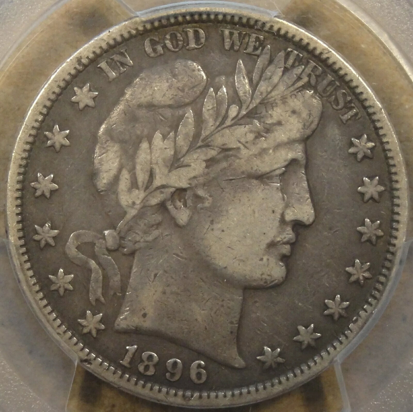 1896年 アメリカ バーバー ハーフダラー 50セント銀貨 50セント