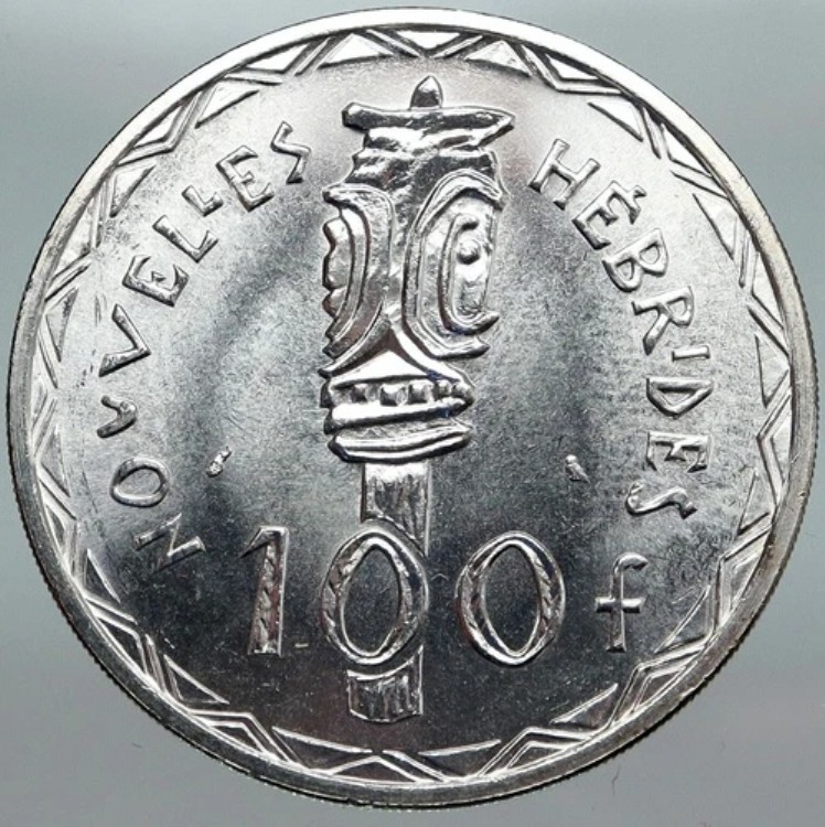 楽天市場】1966年 ニューヘブリディーズ諸島 フランス植民地 100フラン