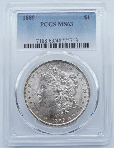 1889年 P モルガン銀貨 $1 PCGS MS63 - U358
