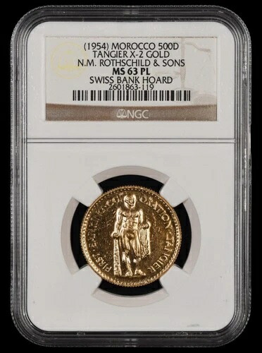 楽天市場】（1954年）モロッコ 500D タンジール X-2 ゴールド N.M.