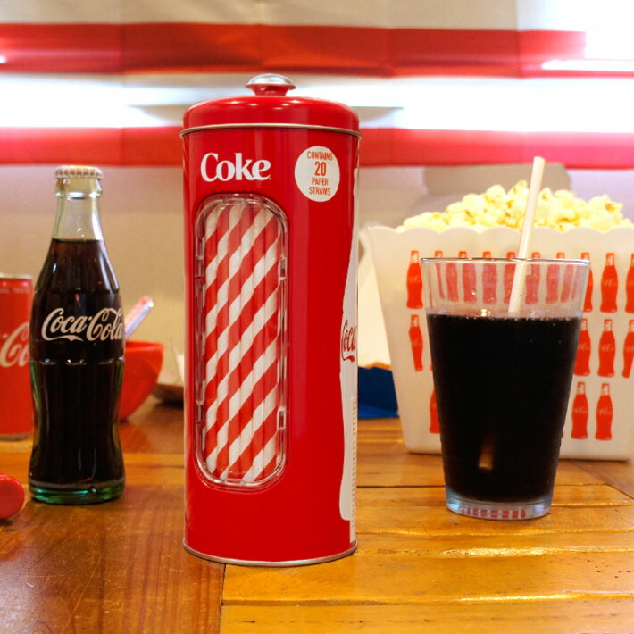 楽天市場】コカ・コーラ ボトル ストロー キャニスター シンプル