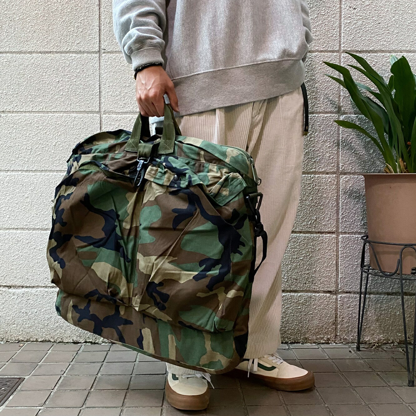 楽天市場】DEADSTOCK 90's US Army HGU-56/P Helmet Bag Woodland Camo
