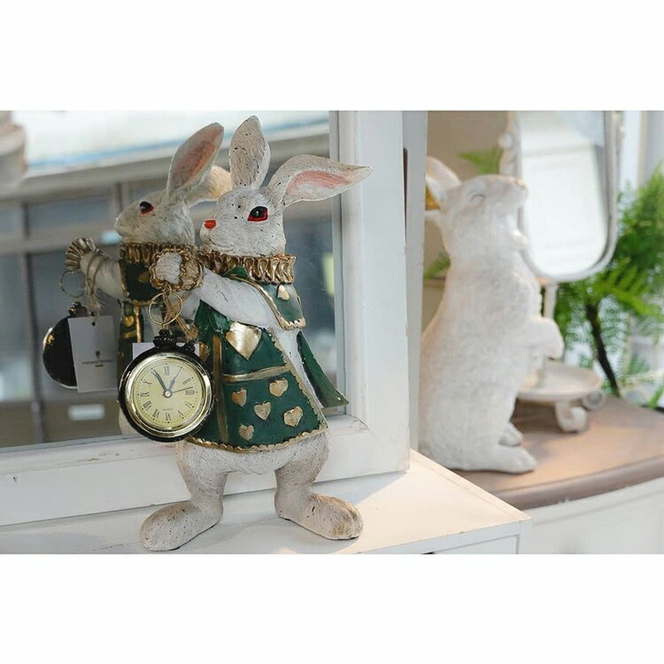 楽天市場】うさぎ 置物 かわいい 不思議の国のアリス インテリア