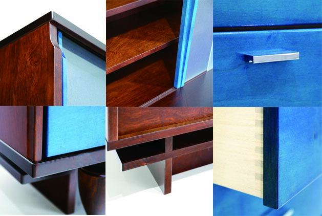 楽天市場】キャビネット 食器棚 ブルー 個性的 おしゃれ サイドボード