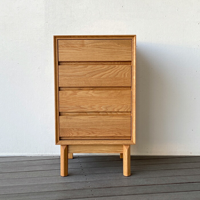 楽天市場】チェスト おしゃれ 電話台 花台 4段チェスト オーク無垢