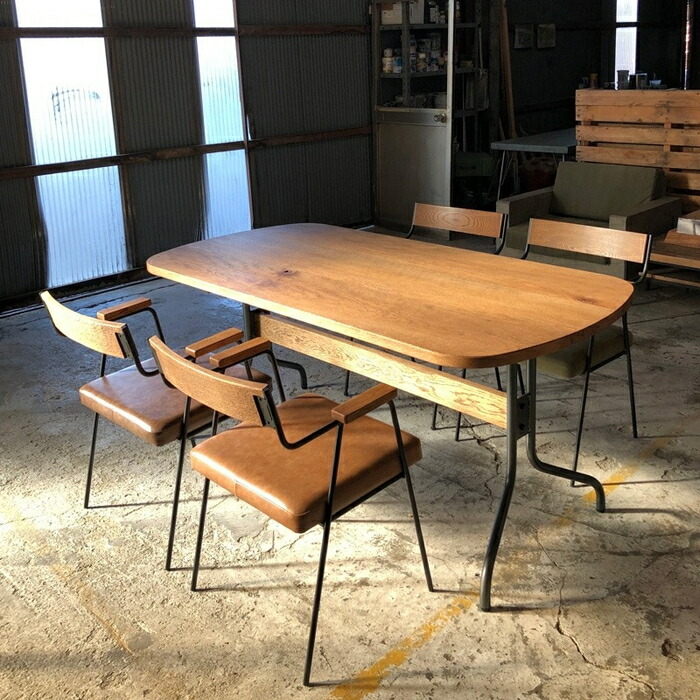 楽天市場】ダイニングテーブル インダストリアル ナラ無垢 アイアン