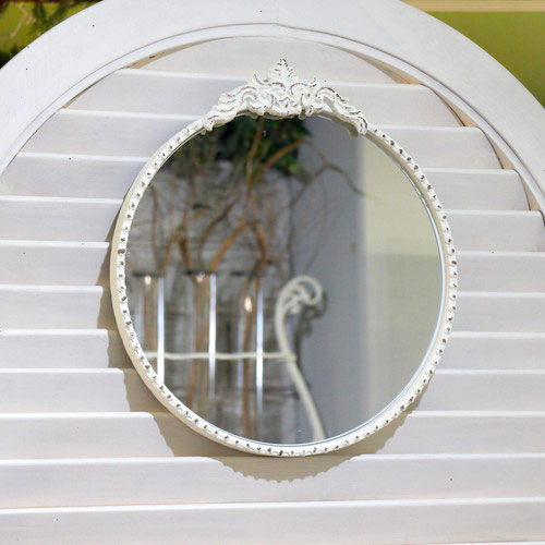 楽天市場】鏡 ミラー ウォールミラー ホワイト 白 おしゃれ 壁掛け