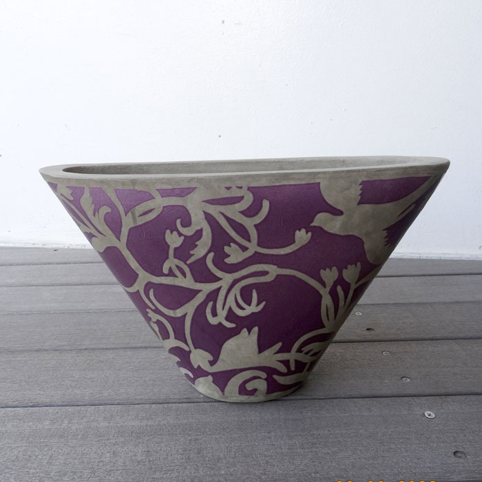 楽天市場】花瓶 花びん 陶器 おしゃれ 北欧 テラコッタ パープル 陶器