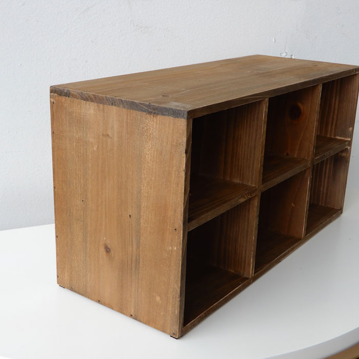 楽天市場】シェルフ ウッド ラック 杉古材 棚 6マス 小物展示 店舗什器