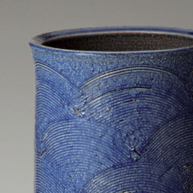 楽天市場】信楽焼 陶器 信楽 傘立て 傘たて 傘立 ブルー 青 海 波 和